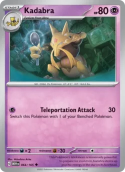 Kadabra (#064) — Reverse Holo — MEW 064