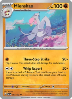 Mienshao (#097) — Reverse Holo — PAR 097