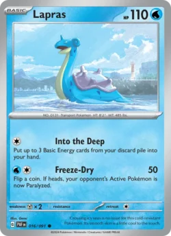 Lapras (#016) — Reverse Holo — PAF 016