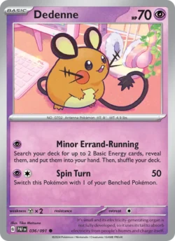 Dedenne (#036) — Reverse Holo — PAF 036