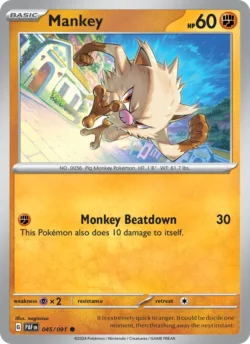 Mankey (#045) — Reverse Holo — PAF 045
