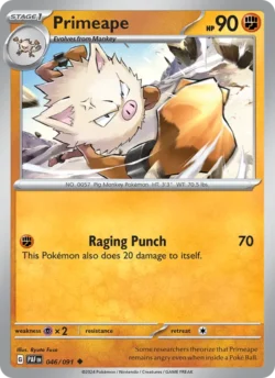 Primeape (#046) — Reverse Holo — PAF 046