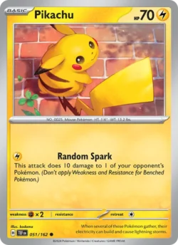 Pikachu (#051) — Reverse Holo — TEF 051