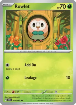 Rowlet (#003) — Reverse Holo — SFA 003
