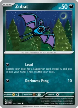 Zubat (#027) — Reverse Holo — SFA 027