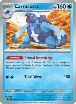 Carracosta (#038) — Reverse Holo — SCR 038