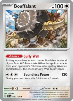 Bouffalant (#119) — Reverse Holo — SCR 119