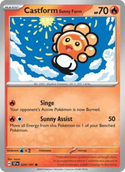 Castform Sunny Form (#020) — Reverse Holo — SSP 020