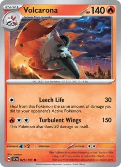 Volcarona (#025) — Reverse Holo — SSP 025