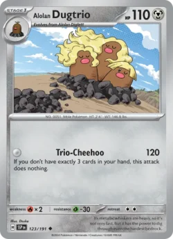 Alolan Dugtrio (#123) — Reverse Holo — SSP 123