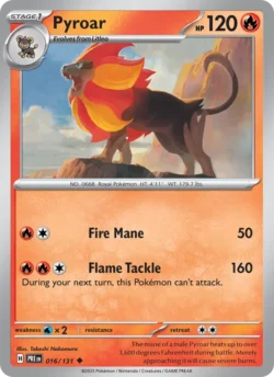 Pyroar (#016) — Pokeball — Reverse Holo — xPRE 016 — PRE 016