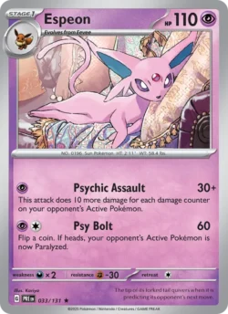 Espeon (#033) — Pokeball — Reverse Holo — xPRE 033 — PRE 033