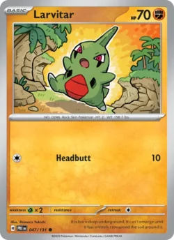 Larvitar (#047) — Reverse Holo — PRE 047