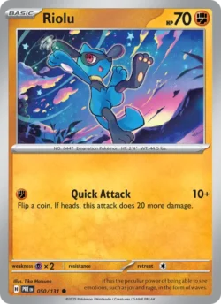 Riolu (#050) — Reverse Holo — PRE 050