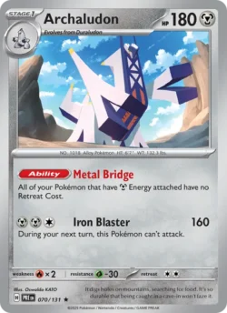 Archaludon (#070) — Pokeball — Reverse Holo — xPRE 070 — PRE 070