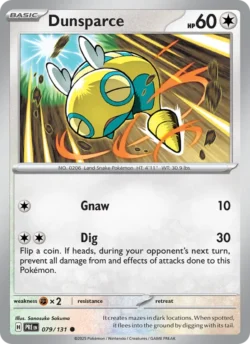 Dunsparce (#079) — Pokeball — Reverse Holo — xPRE 079 — PRE 079