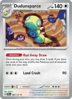 Dudunsparce (#080) — Pokeball — Reverse Holo — xPRE 080 — PRE 080