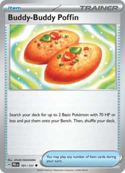 Buddy-Buddy Poffin (#101) — Pokeball — Reverse Holo — xPRE 101 — PRE 101