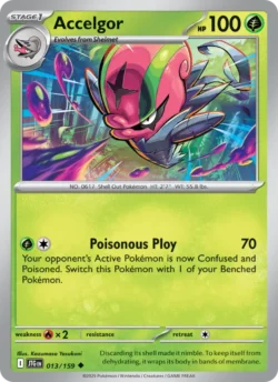 Accelgor (#013) — Reverse Holo — JTG 013