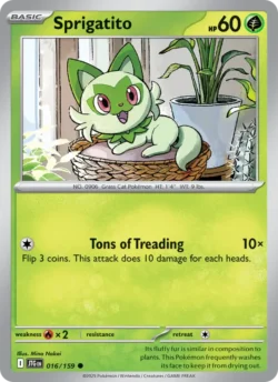 Sprigatito (#016) — Reverse Holo — JTG 016