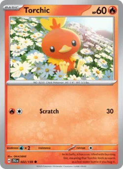 Torchic (#022) — Reverse Holo — JTG 022