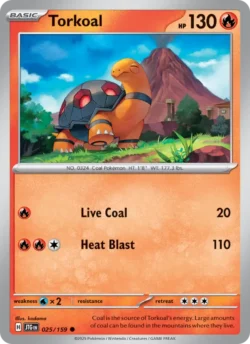 Torkoal (#025) — Reverse Holo — JTG 025