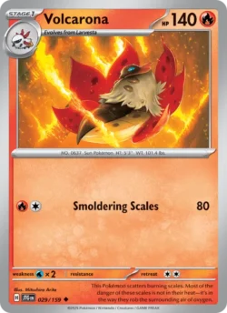 Volcarona (#029) — Reverse Holo — JTG 029