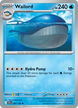 Wailord (#041) Reverse Holo — Reverse Holo — JTG 041