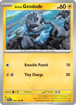 Alolan Geodude (#044) — Reverse Holo — JTG 044