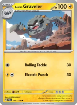 Alolan Graveler (#045) — Reverse Holo — JTG 045