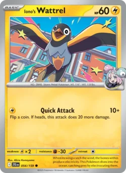 Iono's Wattrel (#054) — Reverse Holo — JTG 054