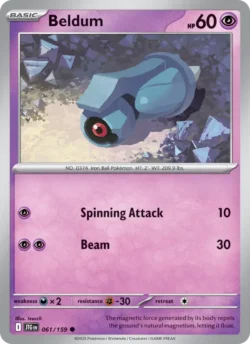 Beldum (#061) — Reverse Holo — JTG 061