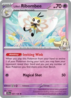 Lillie's Ribombee (#067) — Cosmos Holo — PPS7 JTG 067 — JTG 067