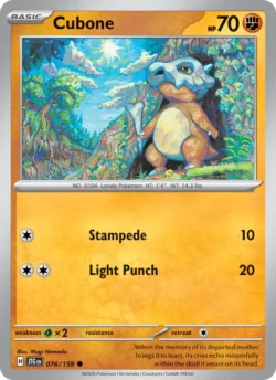 Cubone (#076) — Reverse Holo — JTG 076