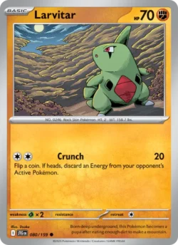 Larvitar (#080) — Reverse Holo — JTG 080