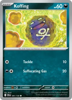Koffing (#091) — Reverse Holo — JTG 091