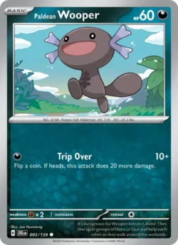 Paldean Wooper (#093) — Reverse Holo — JTG 093