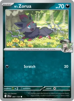 N's Zorua (#097) — Reverse Holo — JTG 097