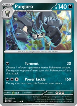 Pangoro (#099) — Reverse Holo — JTG 099