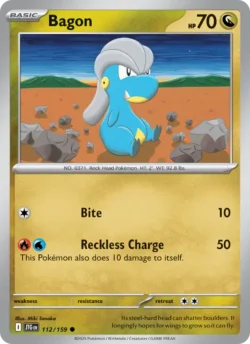 Bagon (#112) — Reverse Holo — JTG 112