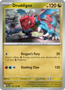 Druddigon (#115) — Reverse Holo — JTG 115