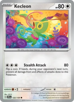 Kecleon (#122) — Reverse Holo — JTG 122