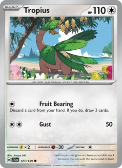 Tropius (#123) — Reverse Holo — JTG 123