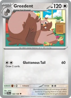 Greedent (#132) — Reverse Holo — JTG 132
