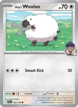 Hop's Wooloo (#135) — Cosmos Holo — xJTG 135 — JTG 135