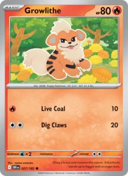 Growlithe (#027) — Reverse Holo — DRI 027