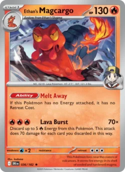 Ethan's Magcargo (#036) Reverse Holo — Reverse Holo — DRI 036