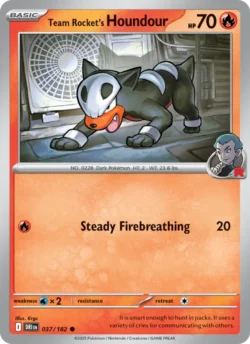Team Rocket's Houndour (#037) — Reverse Holo — DRI 037