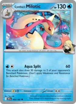 Cynthia's Milotic (#053) — Reverse Holo — DRI 053