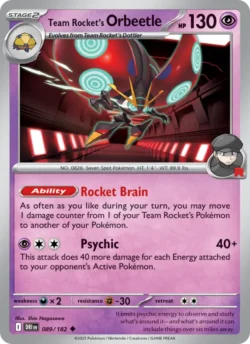 Team Rocket's Orbeetle (#089) — Reverse Holo — DRI 089